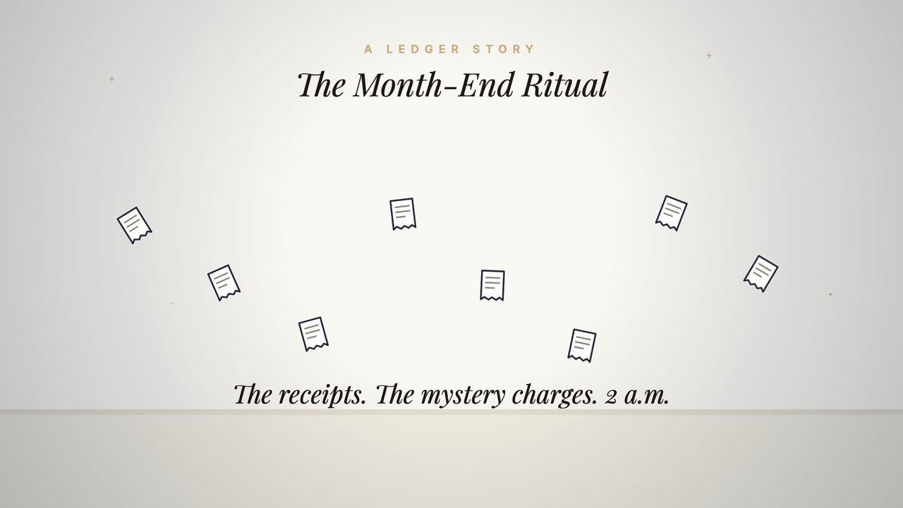 Watch on YouTube: month-end used to be a horror film — now it's a party.