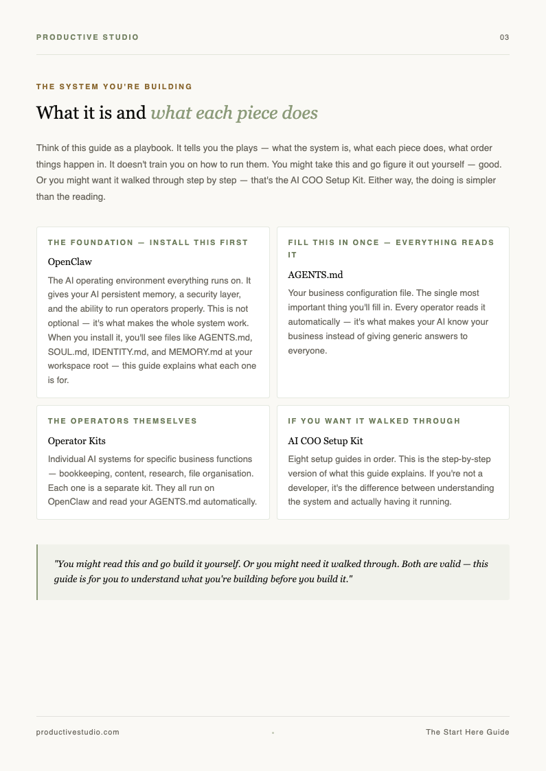 The system overview